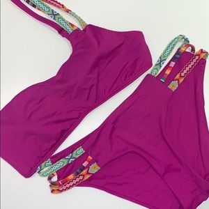 Purple Aztec Bikini Set